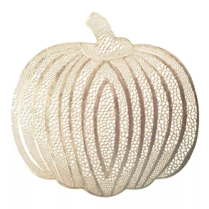 Lot de 6 Dessous d'assiette citrouille dorée