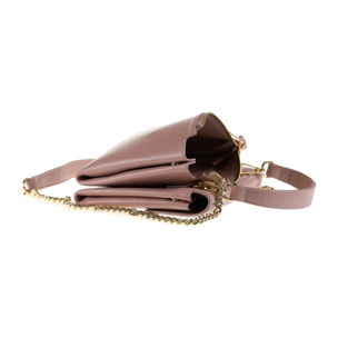 Borsa a spalla da donna Made in Italy - Modello Solara Lux - 100% pelle - 21.0 x 16.0 x 6.5 cm