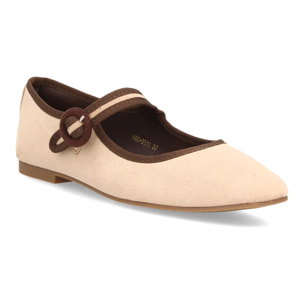 Bailarinas mujer con hebilla circular ajustable