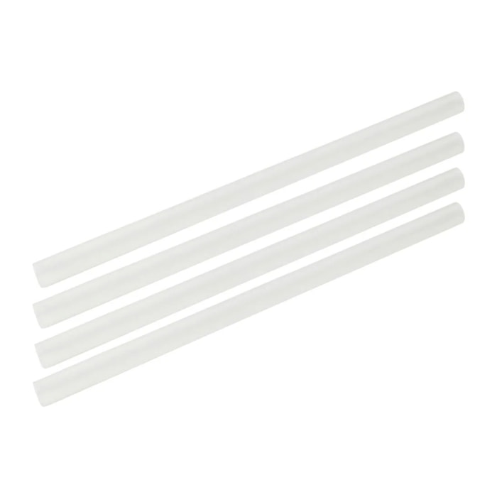 Lot de 8 pailles transparentes et réemployables en plastique 20 cm Fackelmann Bar Concept