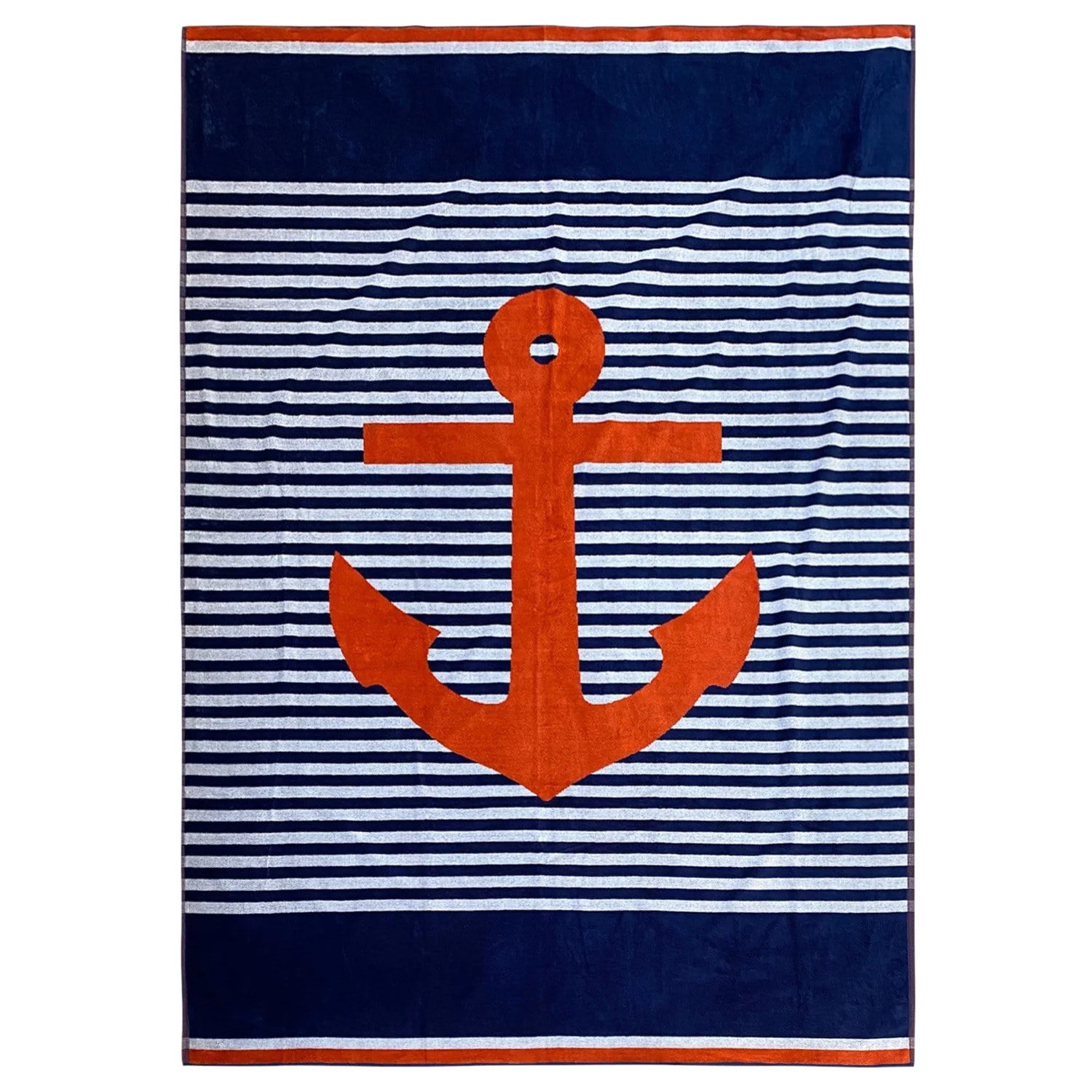 Serviette de plage éponge velours Jacquard - Cliffe - 140x180cm - 400g/m²