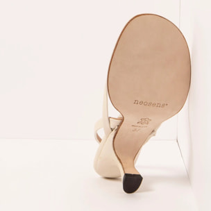 Sandalias con tacón S3166 NAPPA CREAM/ GLERA color Cream