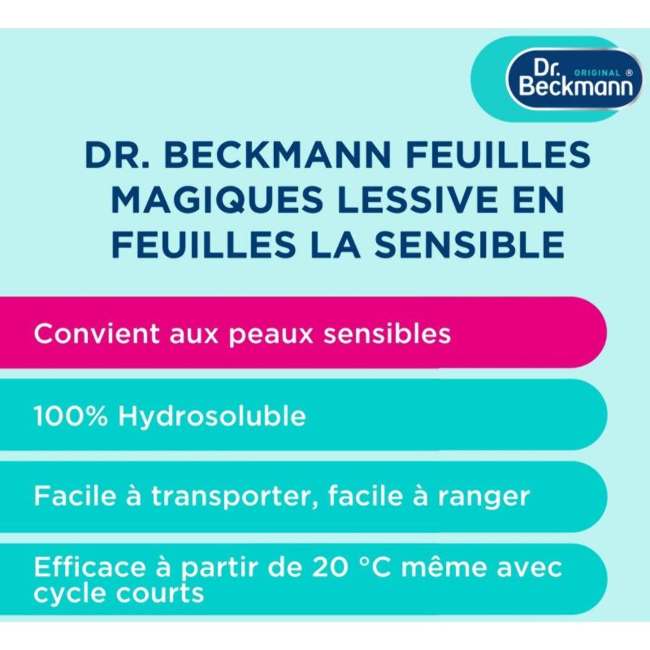 Lessive DR BECKMANN Feuilles Magiques - La Sensible x25 lavages