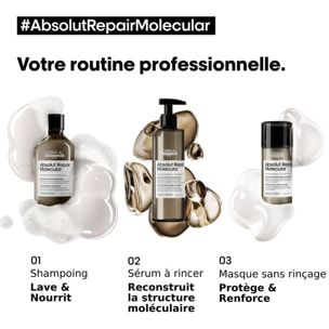 Série Expert Absolut Repair Molecular - Masque sans rinçage - tous types de cheveux abîmés 100 ml