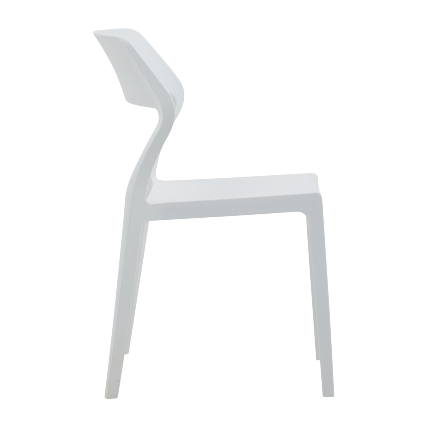 Set di 2 sedie impilabili colore bianco