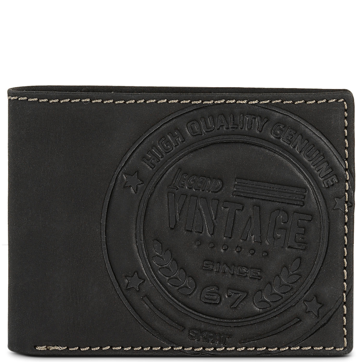 Cartera Hombre Piel Skpat Vintage Negro