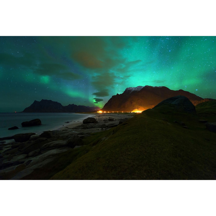 Tableau norvège aurore boréale Tableau alu Dibond
