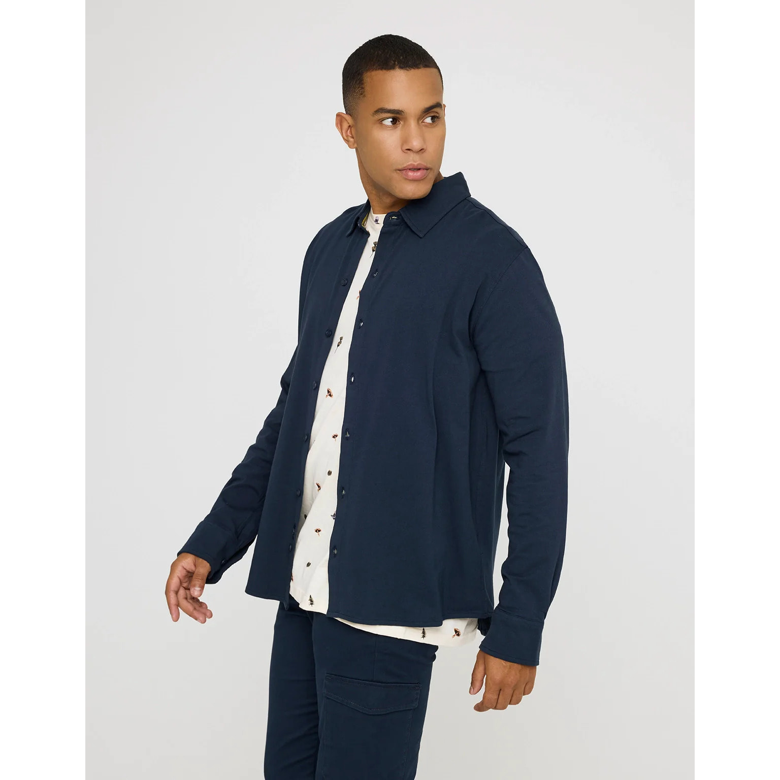 Camisa Manga Larga Azul Marino - Atti