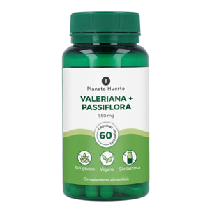 PLANETA HUERTO | Valeriana + Passiflora en Cápsulas - Relajación y Sueño Reparador - 60 Cápsulas |
