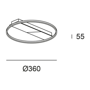 Forlight - Plafón LED 21W Blanco Neutro, Diseño Moderno y Minimalista, Aluminio Negro, Luz Equilibrada 4000K, Ideal para Interiores, Diámetro 36 cm, Regulación ON-OFF