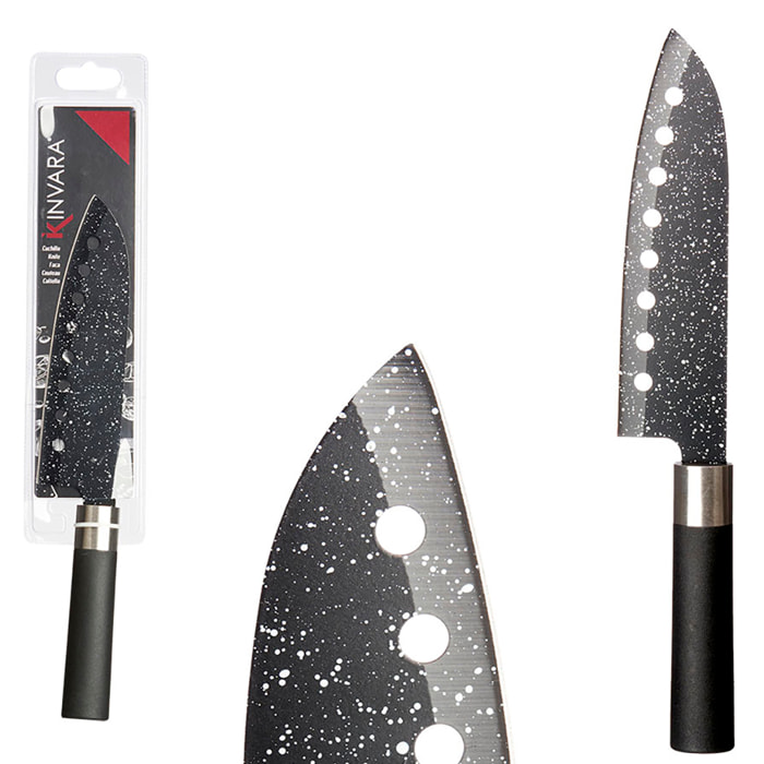 Cuchillo agujeros acabado marmol 29,5cm