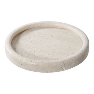 Vassoio tondo in travertino naturale Vikasa Home ø25,5 cm