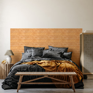 Rouleau revêtement adhésif vinyle au mètre - Sticker mural tête de lit - ROTIN TRESSÉ BOHÈME