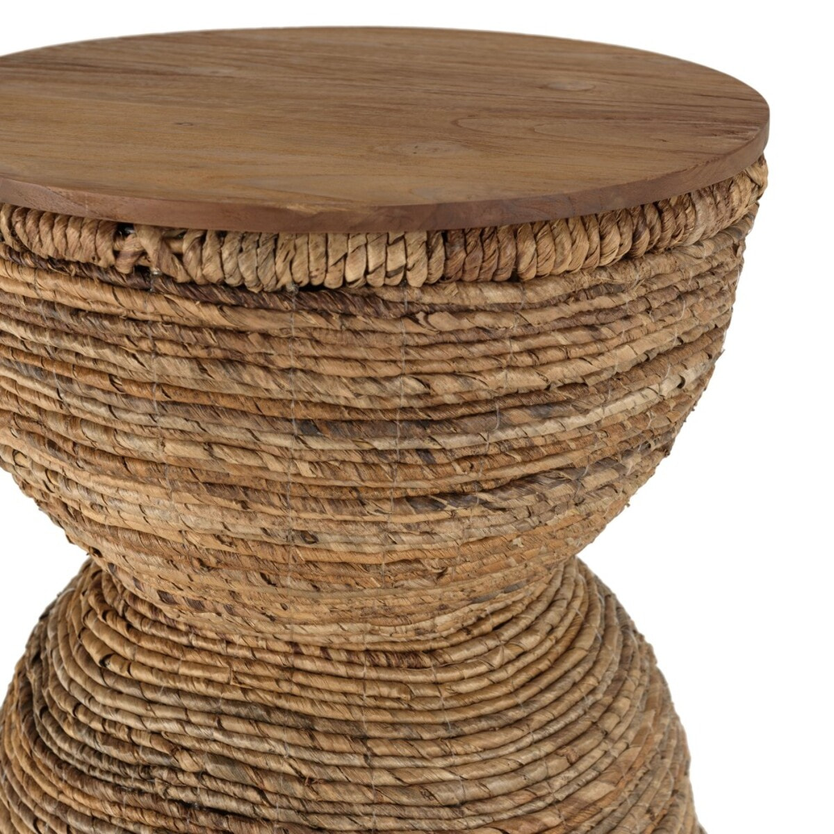 SIXTINE - Tabouret assise en bois de teck recyclé
