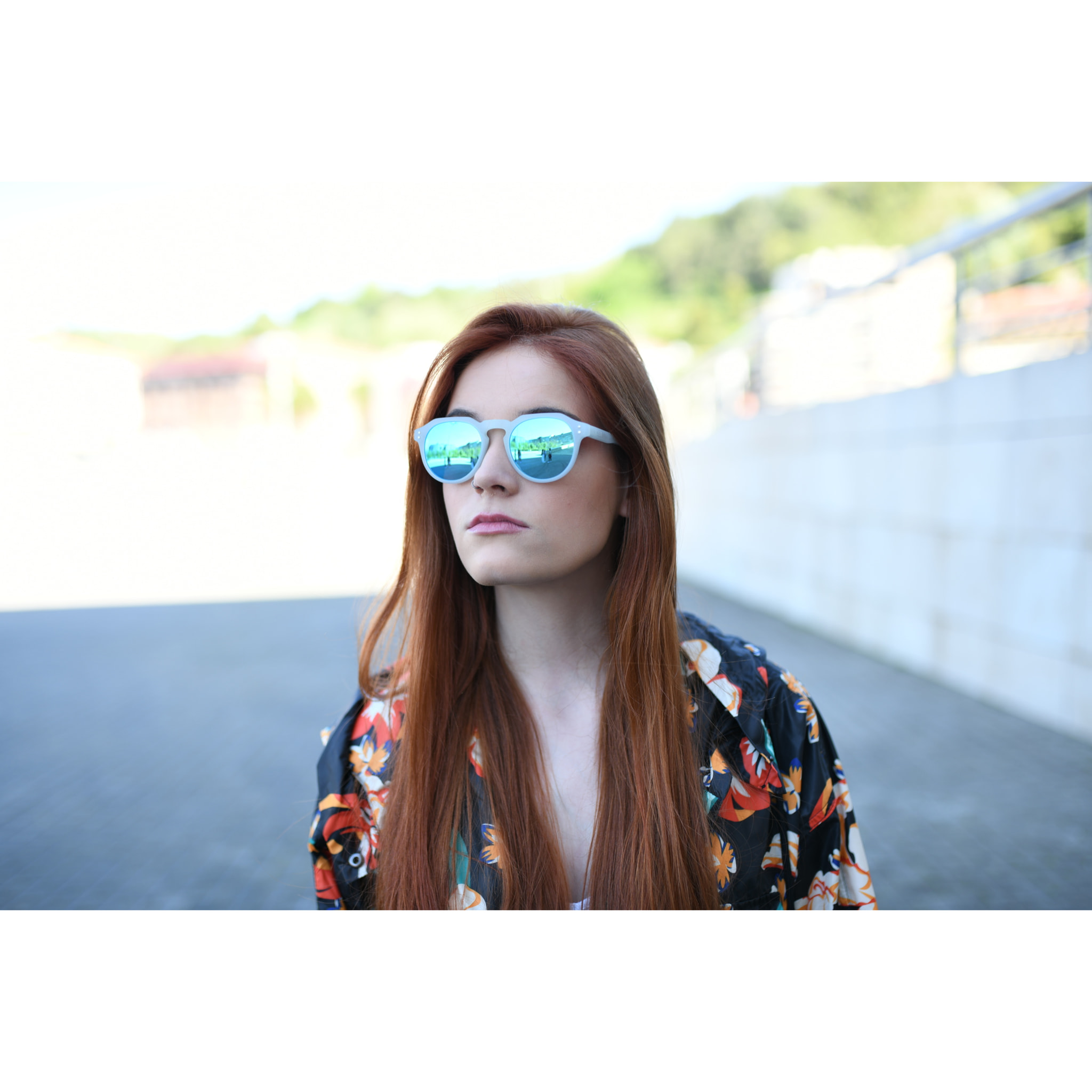 Gafas de sol OCEAN CYCLOPS - Luz azul transparente esmerilada / Revo azul
