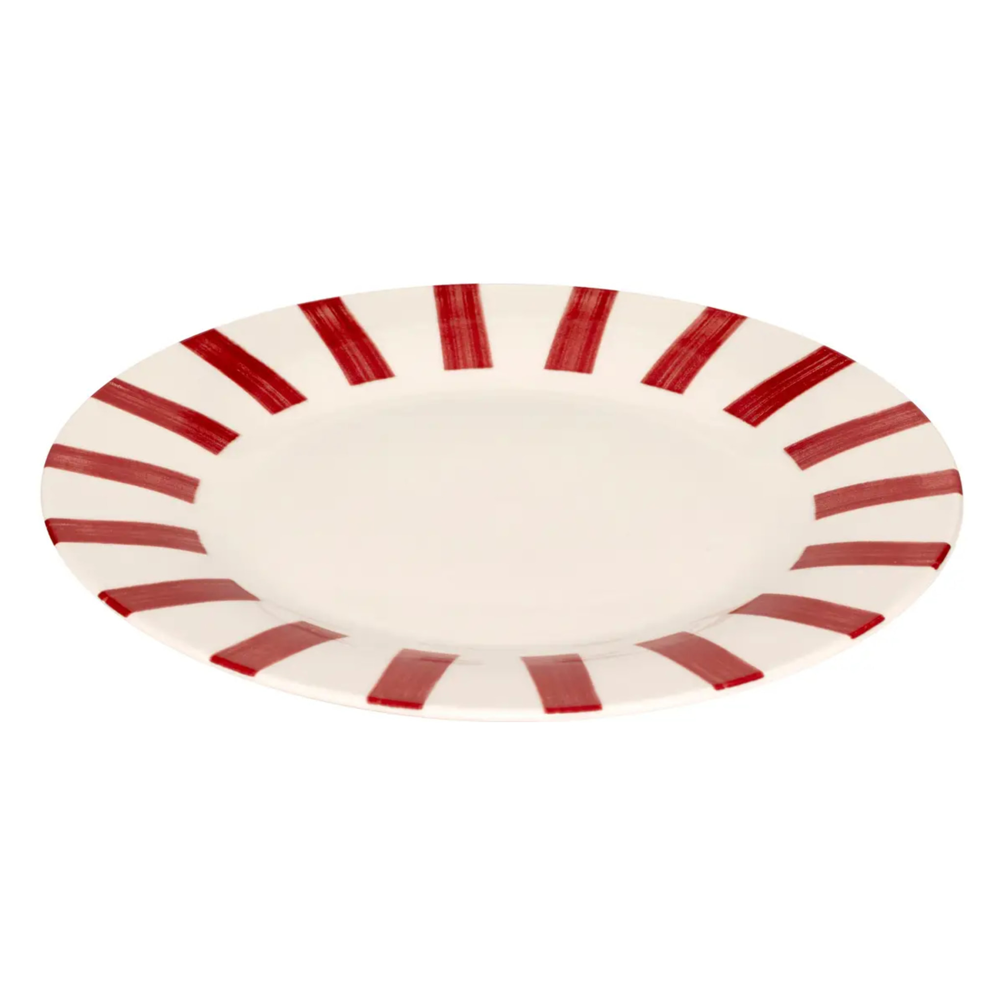 Lot de 6 assiettes plates Cheri rouge D26,8xH2,4cm