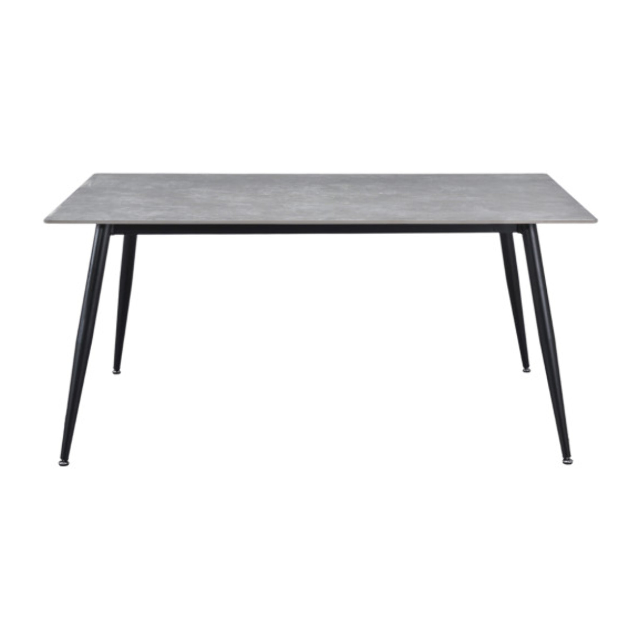 Table de repas 180 cm céramique marbré pieds évasés métal - STONE 2