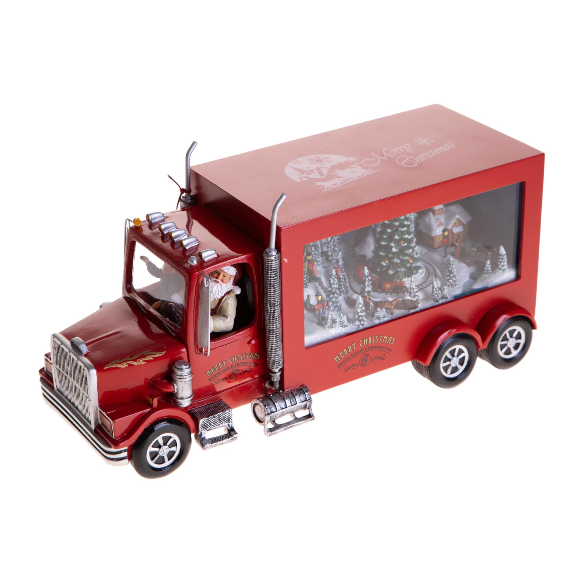 Truck 33xh16, con santa led+musica int - Pezzi 1 - ROSSO - Bianchi Dino SpA
