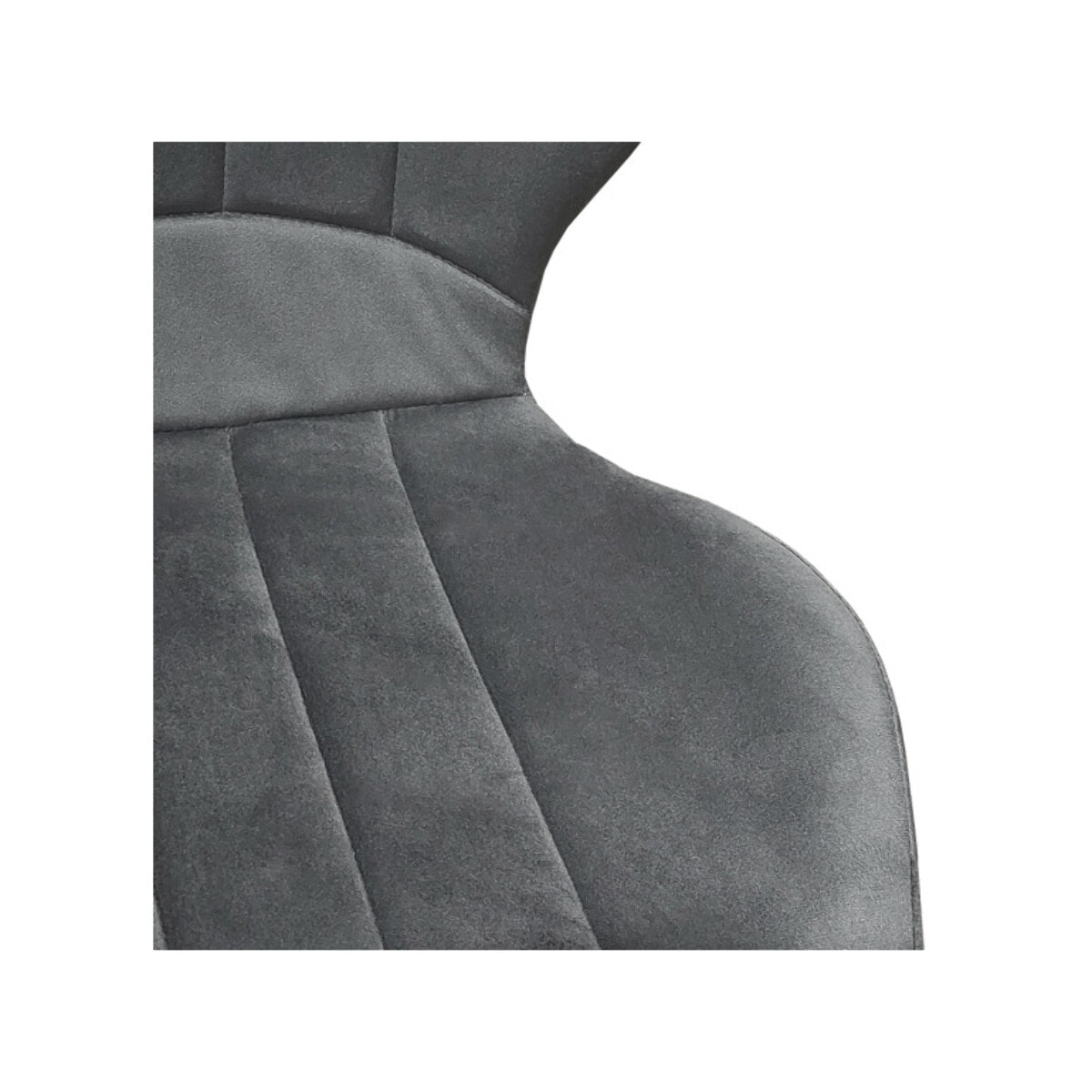 Chaise haute en velours capitonné avec dossier - 3 coloris - VICTOR