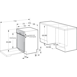 Lave vaisselle encastrable GORENJE GI673A61X