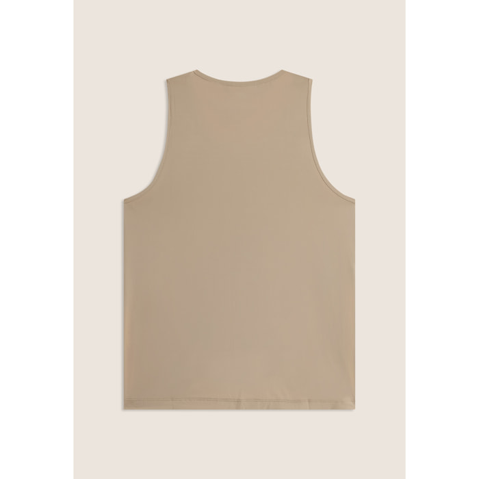 Canotta regular in tessuto quick dry con retro vogatore
