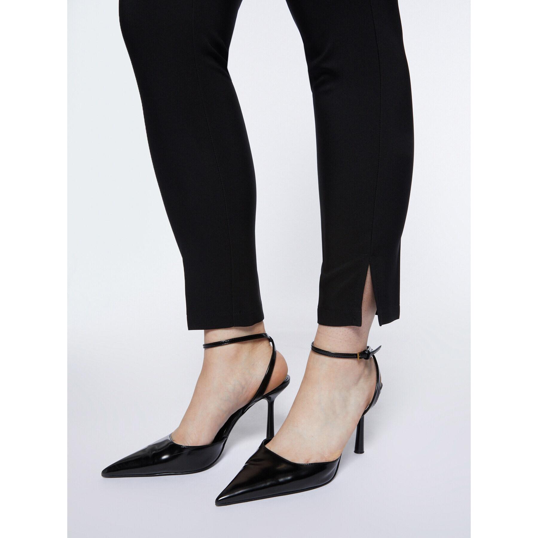 Fiorella Rubino - Pantalón slim en tejido técnico - Negro