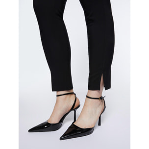 Fiorella Rubino - Pantalón slim en tejido técnico - Negro