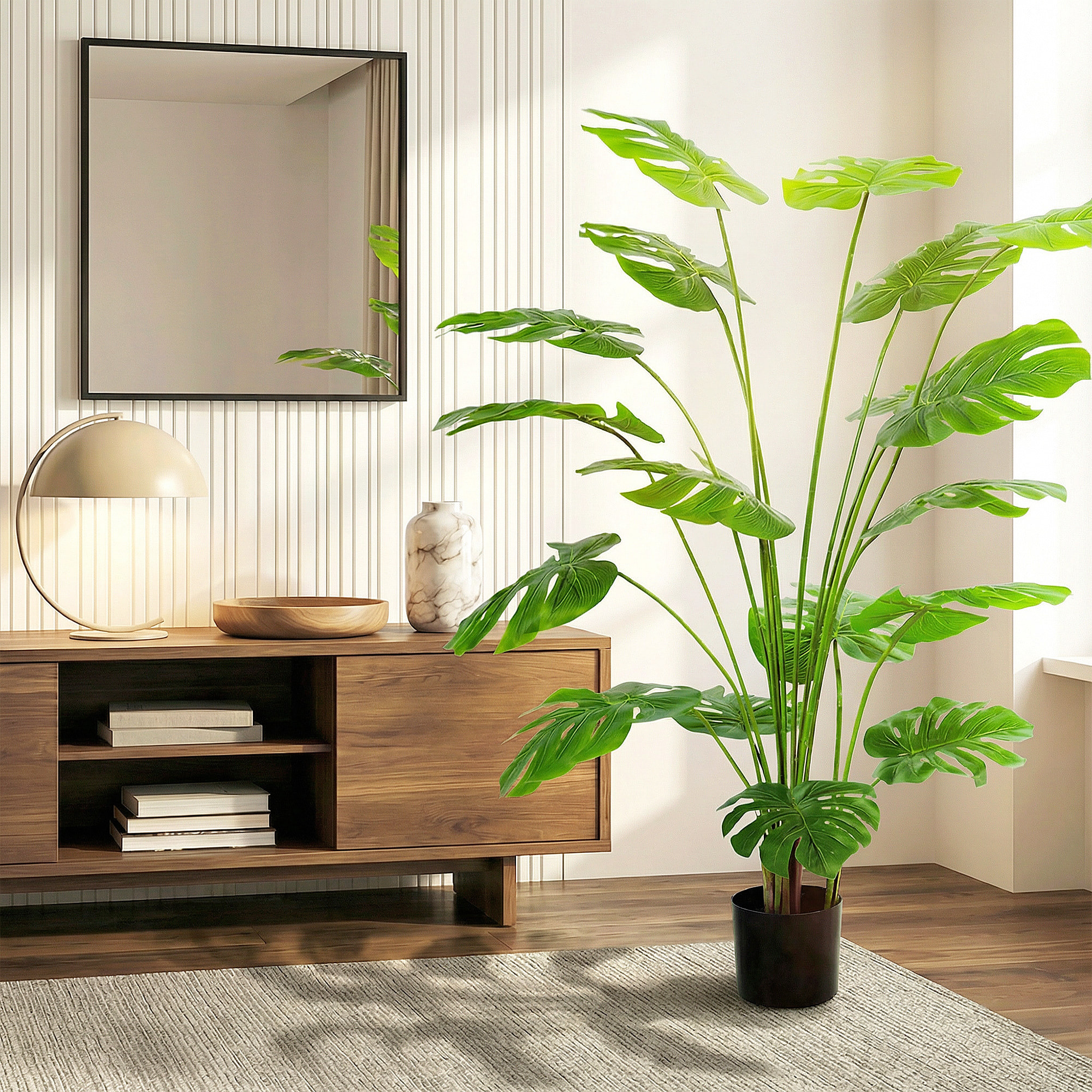 Plante artificielle Monstera H.1,5 m feuilles de tortue grand réalisme