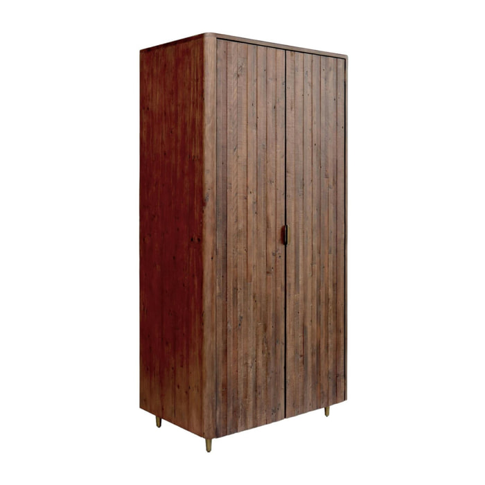 Armoire penderie en bois recyclé brun QUEENSTOWN