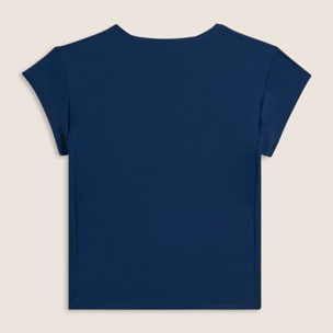 T-shirt tecnica con maniche ad aletta e profili a contrasto