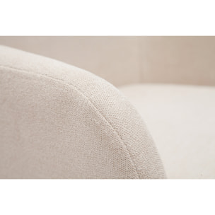 Tabourets de bar réglables tissu effet velours beige et métal (lot de 2) AMIKA