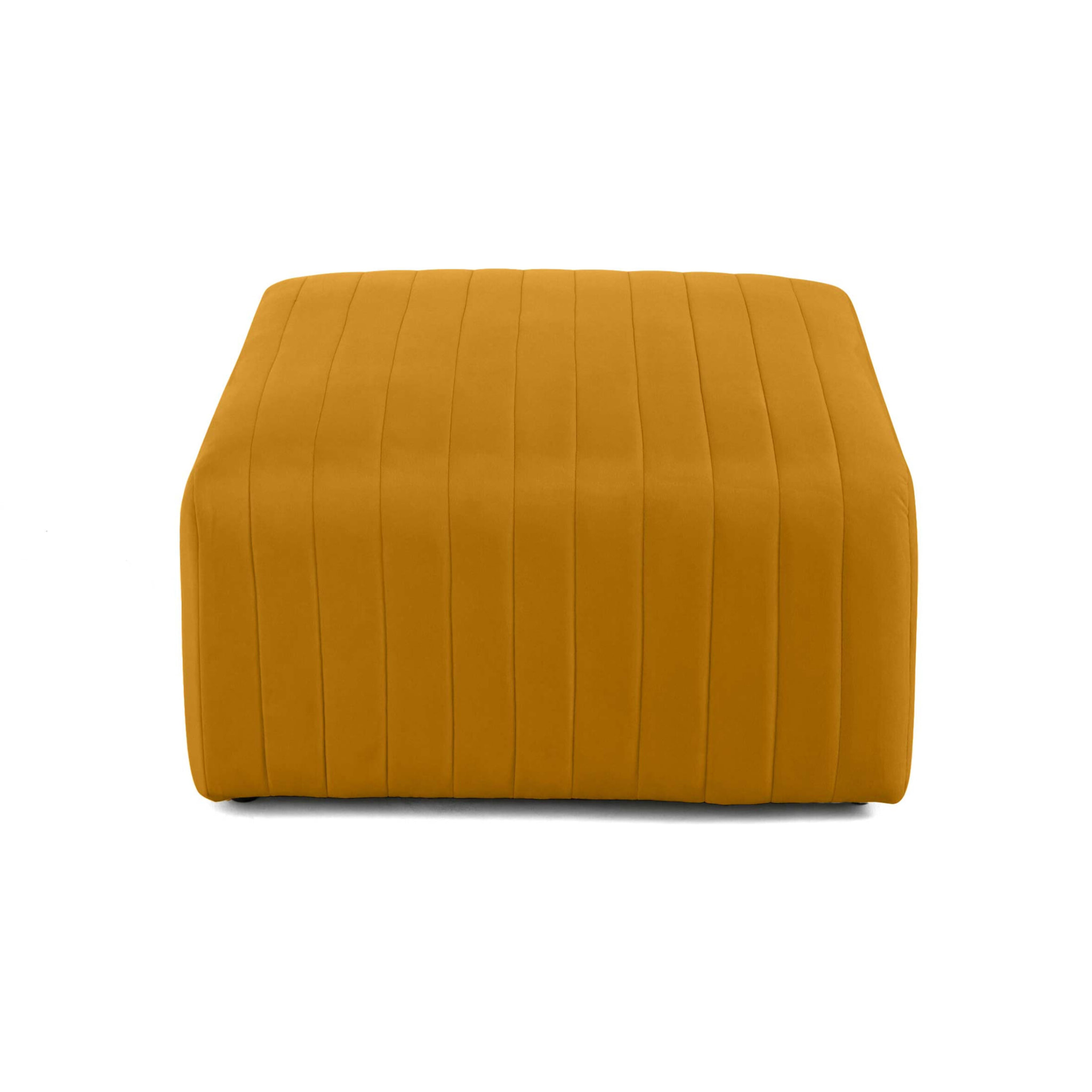 Nova - pouf modulable - en velours - Jaune