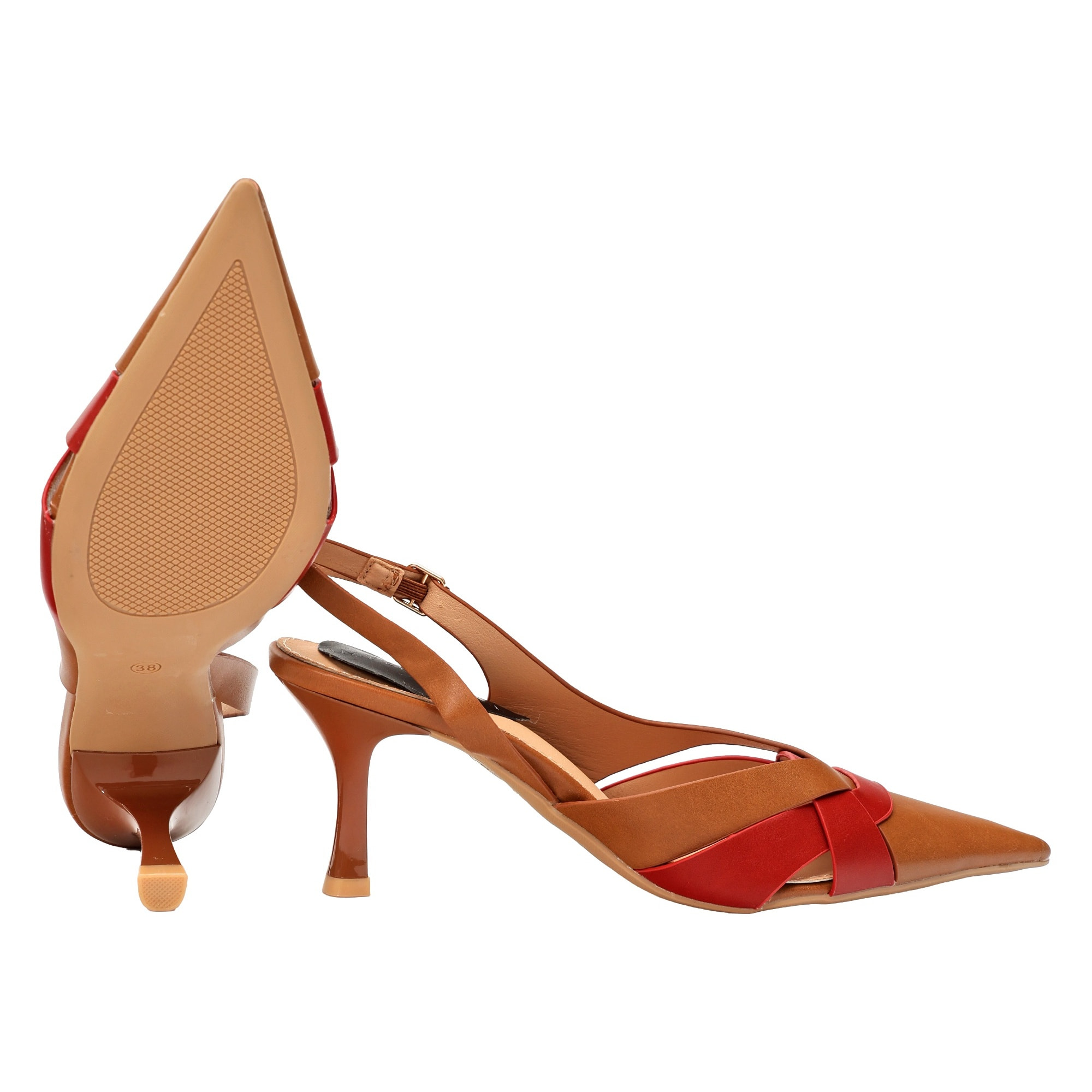 Decolletè con cinturini regolabile - tacco 8,5 cm