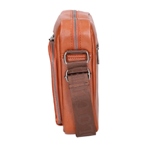 Borsa a tracolla uomo - Modello False - 100% pelle PU - 19.0 x 22.0 x 6.0 cm