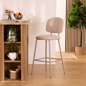 Tabouret de bar "Kamili" beige H108,5cm