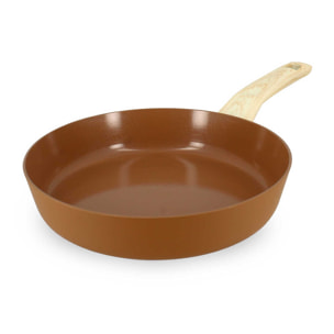 Poêle en revêtement céramique 24cm noisette - tous feux COLORAMA