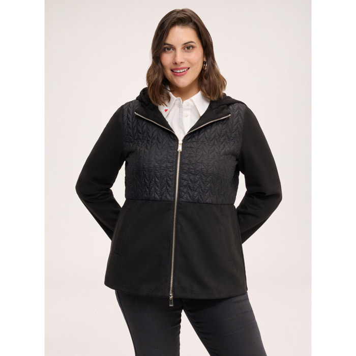 Fiorella Rubino - Giacca bimaterica soft touch - Nero