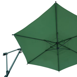Parasol déporté rond Manoa 3m vert olive