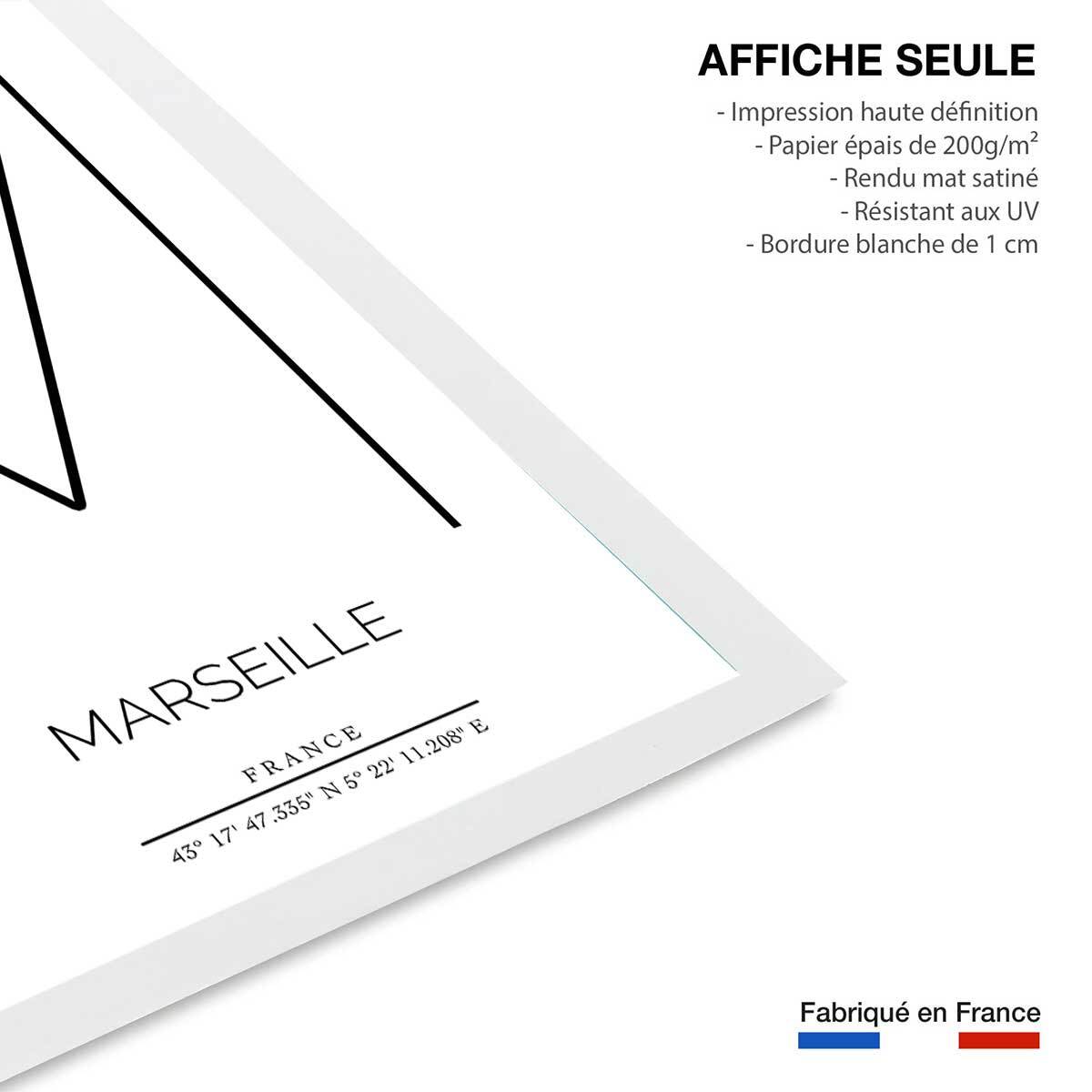 Poster m marseille Affiche seule