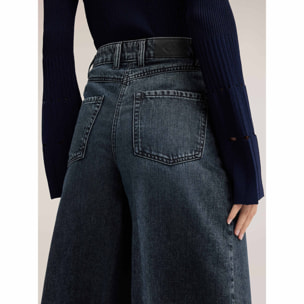 Motivi - Jeans culotte in denim blue washed - Blu