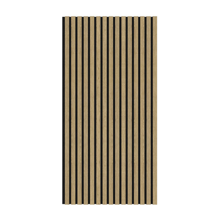 Panneau acoustique mural d'intérieur 60x120 cm en MDF sur feutre polyester, décor chêne naturel, 0,72 m2 (SATAKUPANNON612)