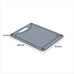 Planche à découper "Néo 2" en plastique gris 29,8x23,5cm