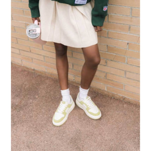 Zapatillas con plataforma verdes con cordones