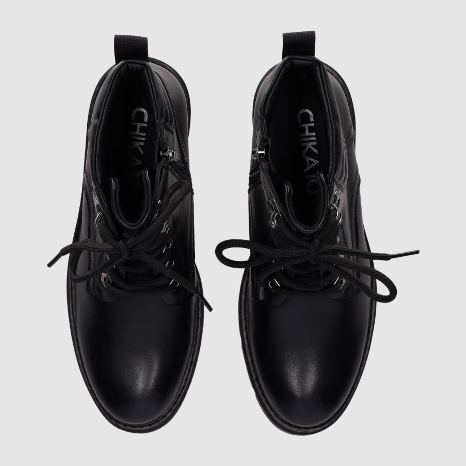 Botines de Piel Sintética - Negro - Tacón: 5 cm