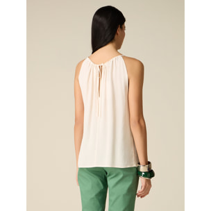 Oltre - Top in viscosa - Bianco