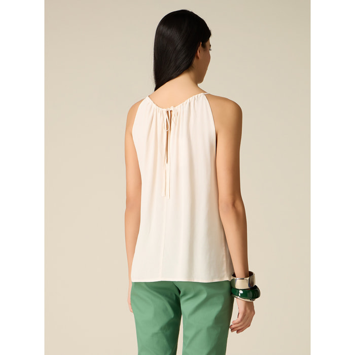 Oltre - Top in viscosa - Bianco