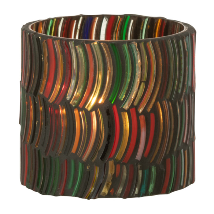 J-Line photophore Mosaic Courbe - verre - mix - small