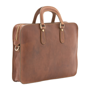 Borsa a mano  unisex In Vera pelle Made in Italy 40x30x8 cm