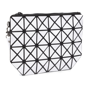 Pochette Zerbolò dal design geometrico, realizzata in PVC.