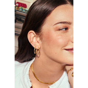 Orecchino Singolo Clover Argento Placcato Oro